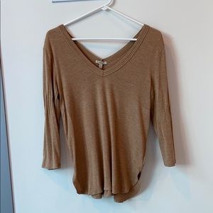 Bordeaux Double V-neck Top
